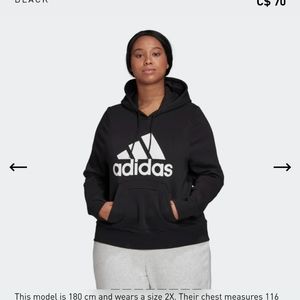 ADIDAS Badge of Sport pullover fleece hoodie
